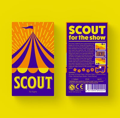 All details for the board game SCOUT and similar games